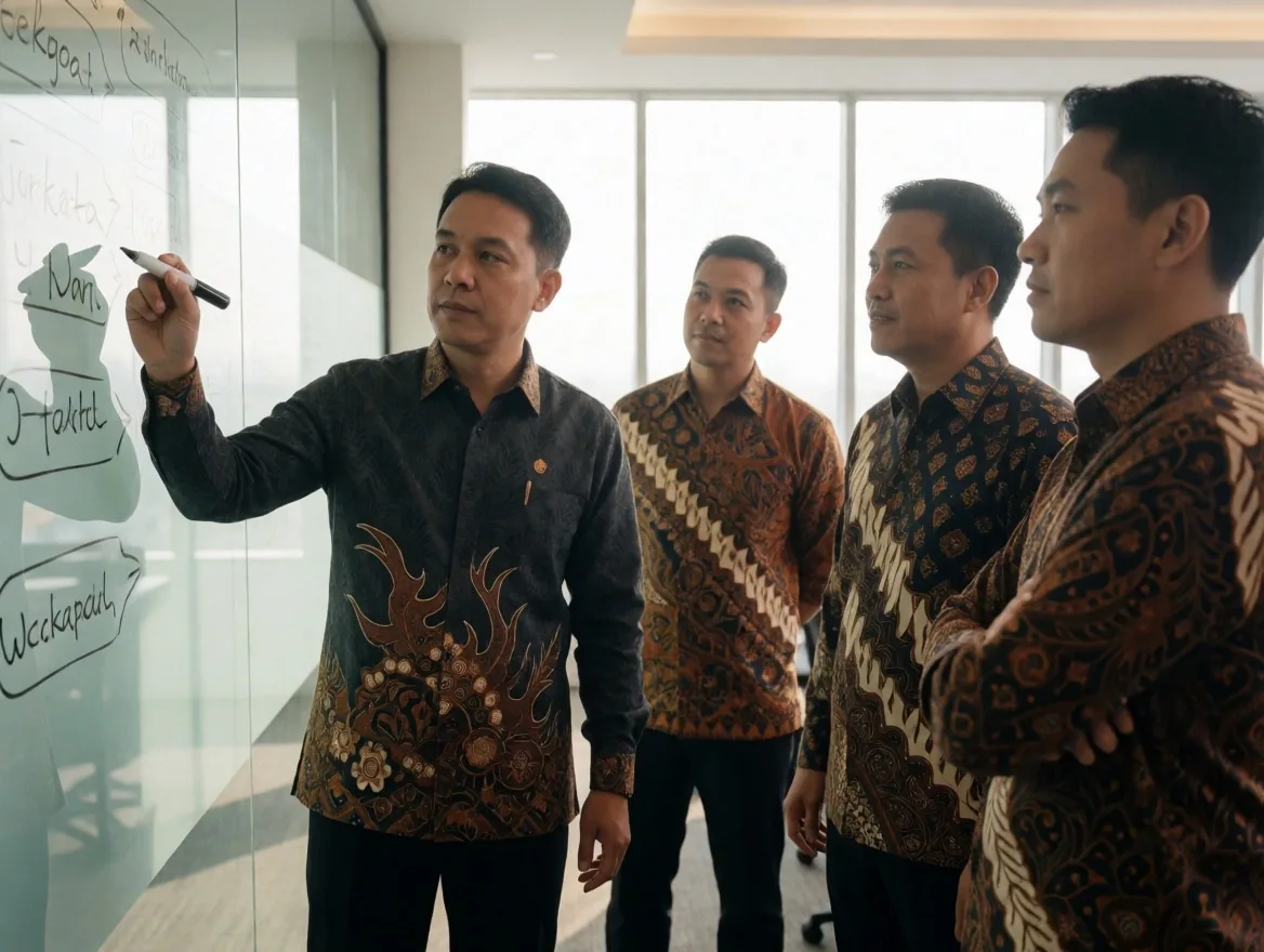 Rapat komunikasi internal antar departemen